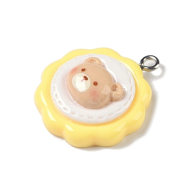 Opaque Resin Pendants RESI-S403-04B-1