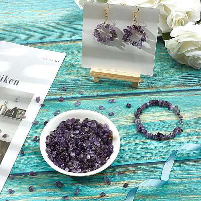 Natural Amethyst Chip Beads G-SC0001-21-1