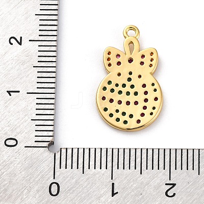 Christmas Series Brass Micro Pave Cubic Zirconia Pendants KK-Q010-01G-04A-1