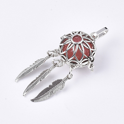 Alloy Cage Big Pendants G-S246-15-1
