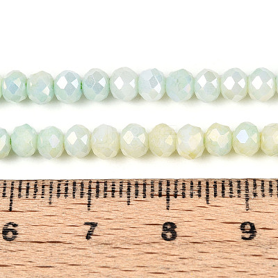 Anti-Tarnish Electroplate Rondelle Glass Beads Strands EGLA-T021-4mm-17-05-1