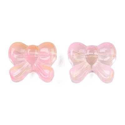 Transparent Spray Painted Glass Beads GLAA-N035-025-G01-1