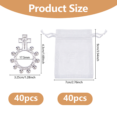 40Pcs Cross Zinc Alloy Findings FIND-DC0008-37-1