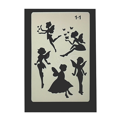 Eco-Friendly PET Plastic Hollow Painting Silhouette Stencil DRAW-PW0008-01A-1