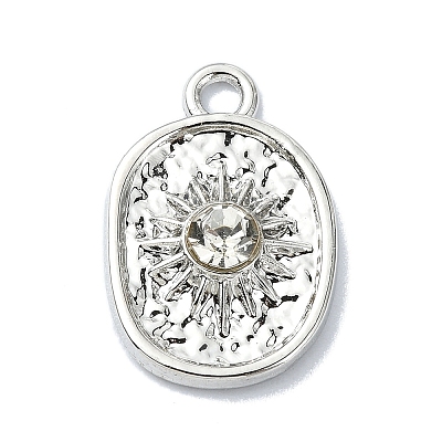 Alloy Clear Rhinestone Pendants PALLOY-S188-09P-01-1