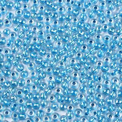 6/0 Transparent Inside Colours Glass Seed Round Beads SEED-N006-004D-1