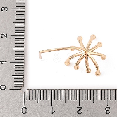 Brass Flower Earring Findings KK-N256-21G-1
