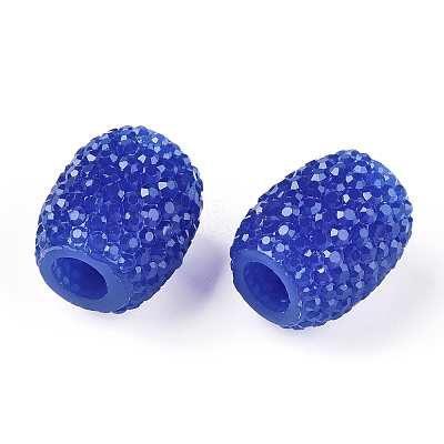 Opaque Resin European Jelly Colored Beads RESI-B025-02A-02-1