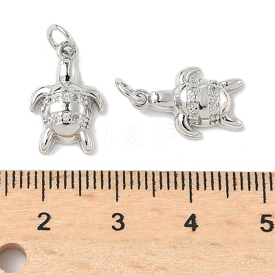 Brass Micro Pave Cubic Zirconia Pendants KK-I355-01P-02-1