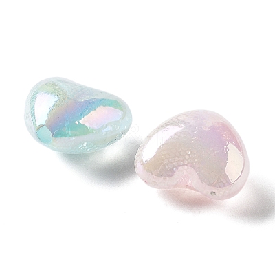 Valentine's Day UV Plating Iridescent Acrylic Beads X-MACR-D032-06-1