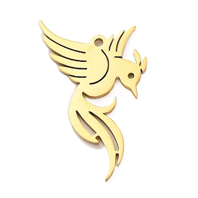 304 Stainless Steel Pendants STAS-M117-02F-G-1