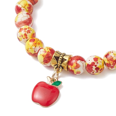 Alloy Enamel Charm Bracelets BJEW-JB12406-1