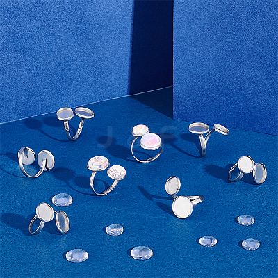 DIY Blank Dome Finger Ring Making Kit DIY-UN0004-13-1