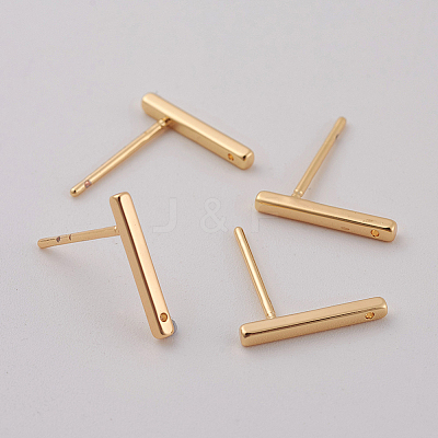 Brass Stud Earring Findings X-KK-S345-252G-1