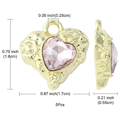 Rack Plating Alloy Glass Pendants FIND-YW0001-91A-1