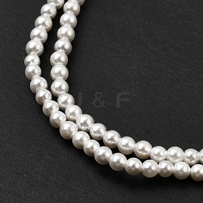 Electroplated Shell Pearl Beads Strands X-BSHE-K017-2mm-1