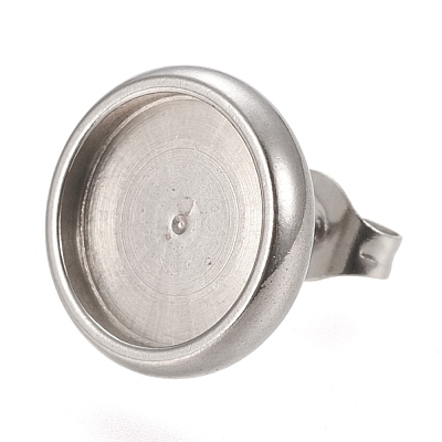 Non-Tarnish 304 Stainless Steel Stud Earring Settings STAS-K202-05D-P-1