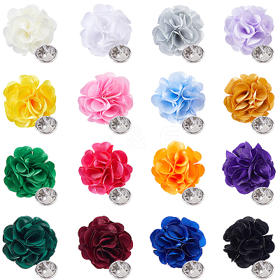 16Pcs Flower Cloth Pins JEWB-WH0020-113-1