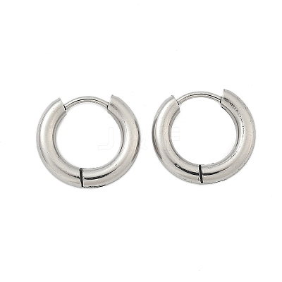 Tarnish Resistant 304 Stainless Steel Huggie Hoop Earrings LS-EJEW-F111-16mm-P-1
