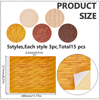 15Pcs 5 Styles Paper Doll House Wall Decoration DIY-GO0002-42-1