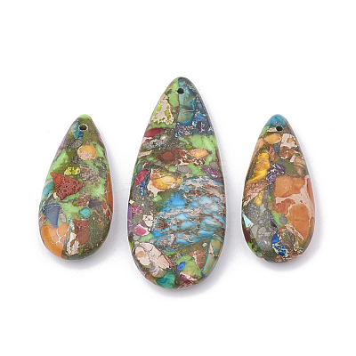 Natural Regalite/Imperial Jasper/Sea Sediment Jasper Pendants G-S328-003P-1