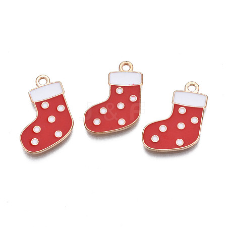 Christmas Alloy Enamel Pendants ENAM-Q442-63B-1