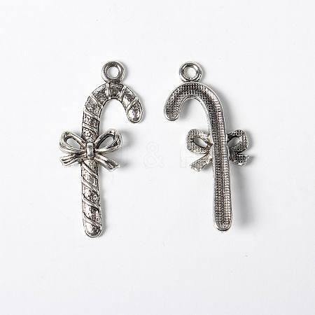 Tibetan Style Alloy Pendants TIBEP-GC119-AS-RS-1