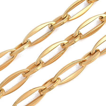 201 Stainless Steel Oval Link Chains CHS-H118-19G-1