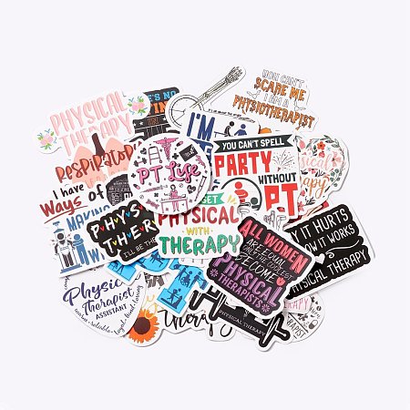 World Physiotherapy Day Theme Waterproof Self Adhesive Paper Stickers DIY-F108-19-1