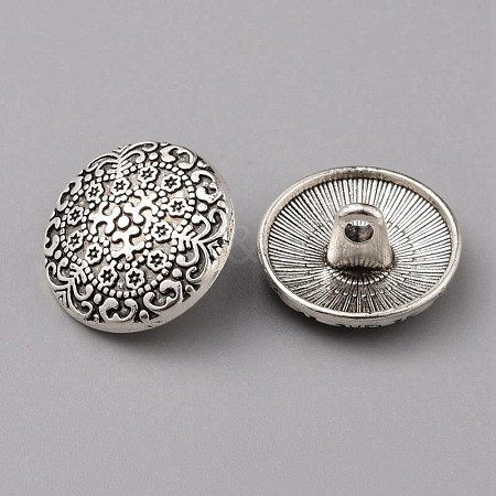 1-Hole Alloy Shank Buttons BUTT-WH0020-22D-1