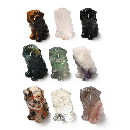 Natural & Synthetic Gemstone Sculpture Display Decorations DJEW-Q002-01-1