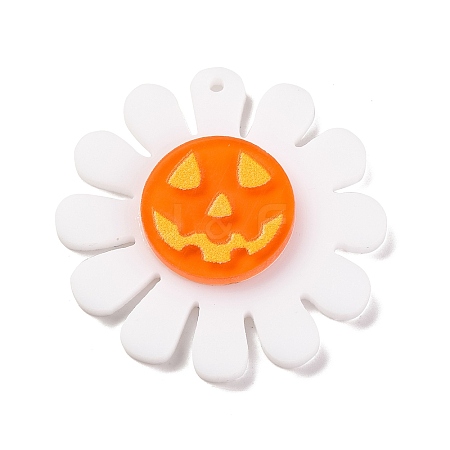 Halloween Teme Opaque Acrylic Pendants OACR-I010-06C-1