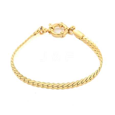 304 Stainless Steel Snake Chain Bracelets for Women BJEW-Q344-06G-1