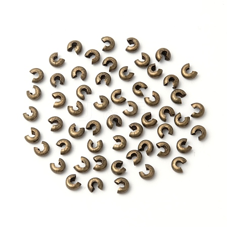 Iron Crimp Beads Covers X-IFIN-H028-AB-1