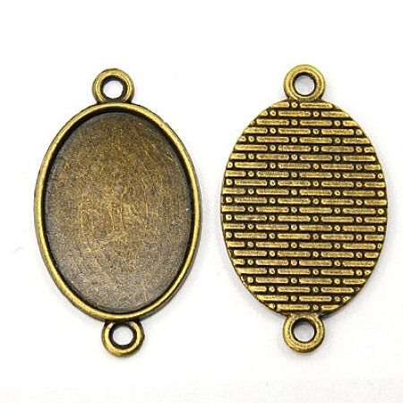 Tibetan Style Cabochon Connector Settings TIBE-K006-36mm-AB-NF-1