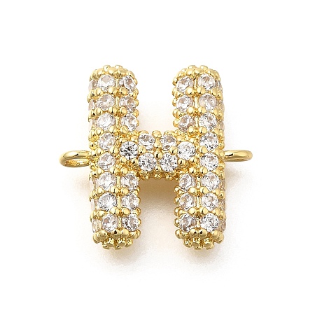 Brass Micro Pave Cubic Zirconia Links KK-I717-04H-1