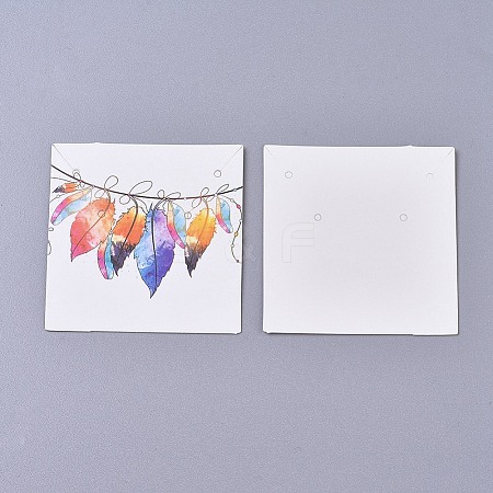 Cardboard Necklace & Earring Display Cards CDIS-WH0013-04E-1