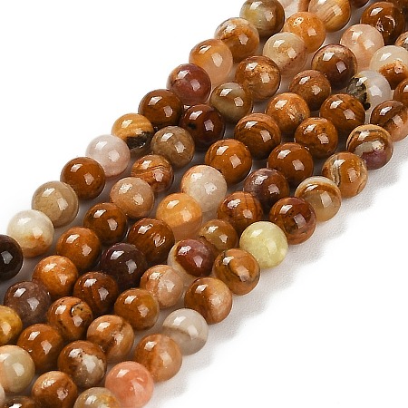 Natural Wood Lace Stone Beads Strands G-B128-A04-01-1