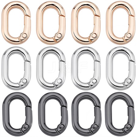 30Pcs 3 Colors Zinc Alloy Spring Gate Rings FIND-SC0010-84-1