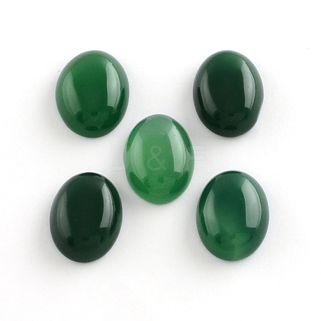 Natural Green Agate Gemstone Cabochons G-R270-20-1