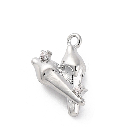 Brass Rhinestone Pendants KK-E793-12P-1