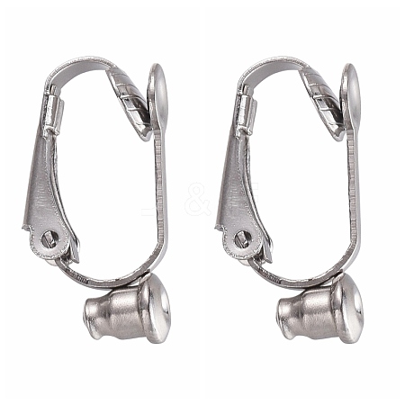 304 Stainless Steel Clip-on Earring Converters Findings STAS-O110-20P-1