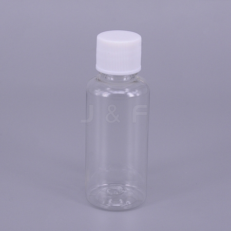 30ML Plastic Jar with White Screw Top Cap AJEW-TAC0020-10A-1
