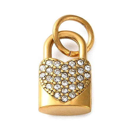304 Stainless Steel Rhinestone Pendants RB-CBA324D-01G-01-1