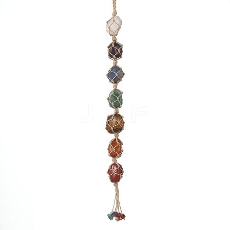 Gemstone Pendant Decorations HJEW-JM01870-1