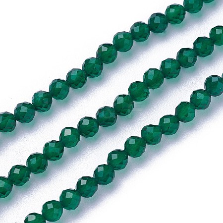 Faceted Glass Beads Strands G-F619-09C-3mm-1