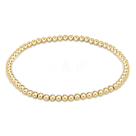 Bohemia Brass Round Beaded Stretch Bracelets TK0566-34-1