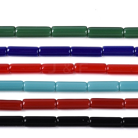 Opaque Solid Color Glass Beads Strands GLAA-N070-01A-CM-1