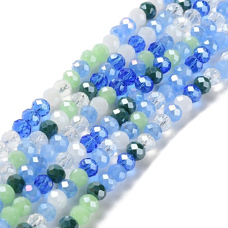 Glass Beads Strands EGLA-A034-M6mm-09-1