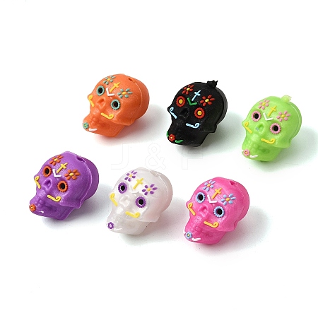 Day of the Dead & Halloween 3D Silicone Beads SL-CBA7785-02-1